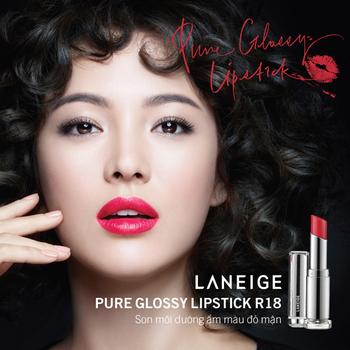[LANEIGE] Son môi dưỡng ẩm màu đỏ mận Laneige Pure Glossy Lipstick R18 - LALR18