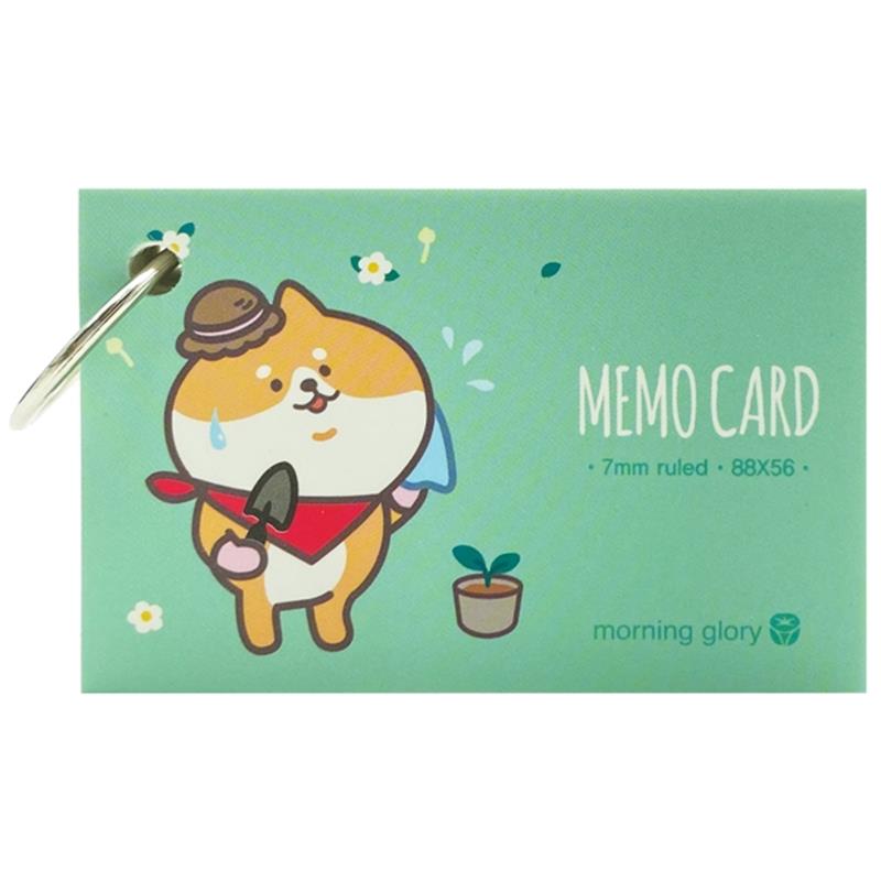 Memo Card Morning Glory Shiba 83314 - Màu Xanh Mint