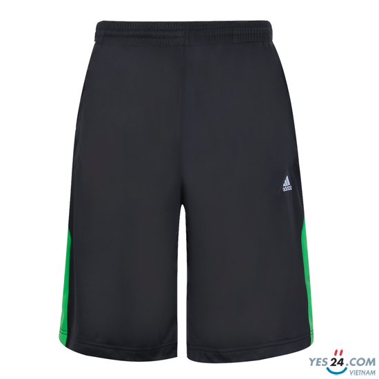 Quần short nam Adidas  màu đen phối xanh lá 2 bên- N43