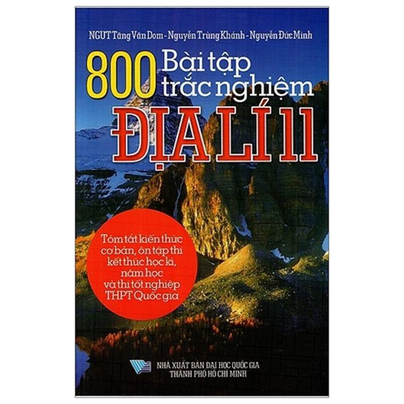 Sách 800 Bài Tập Trắc Nghiệm Địa Lí 11