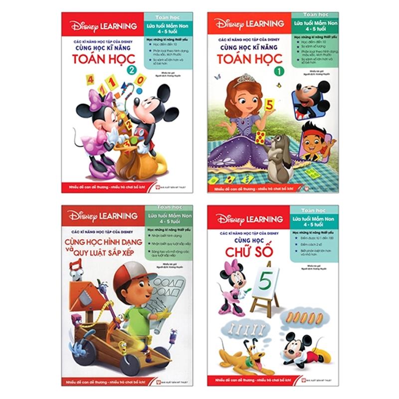 Sách Bộ Sách Disney Learning - Kỹ Năng Toán Học 1 (4-5 Tuổi) (Bộ 4 Cuốn)