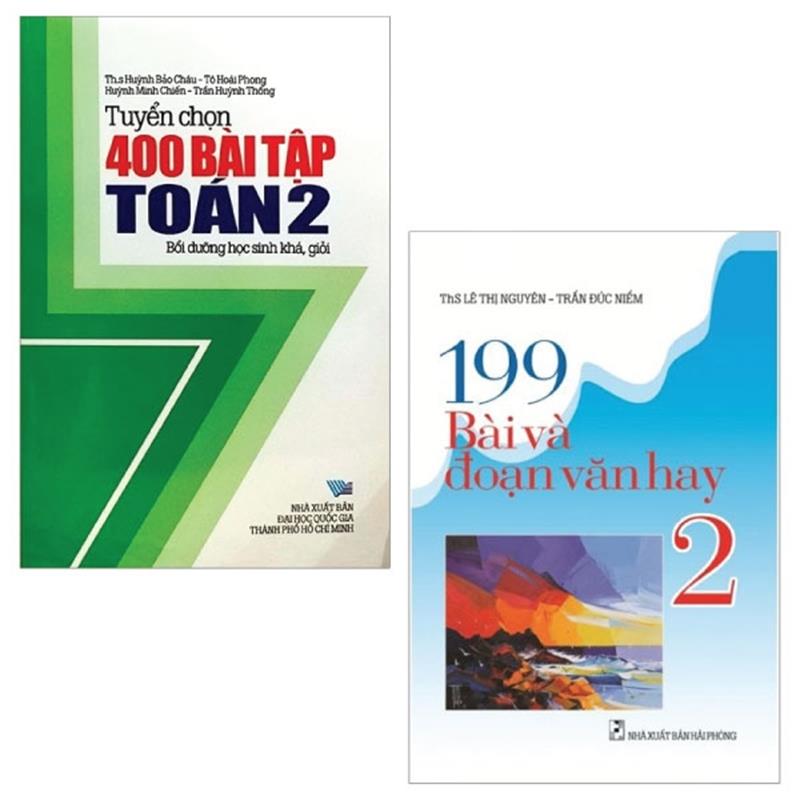 Sách Combo 199 Bài Và Đoạn Văn Hay 2 + 400 Bài Tập Toán 2 (Bộ 2 Cuốn)