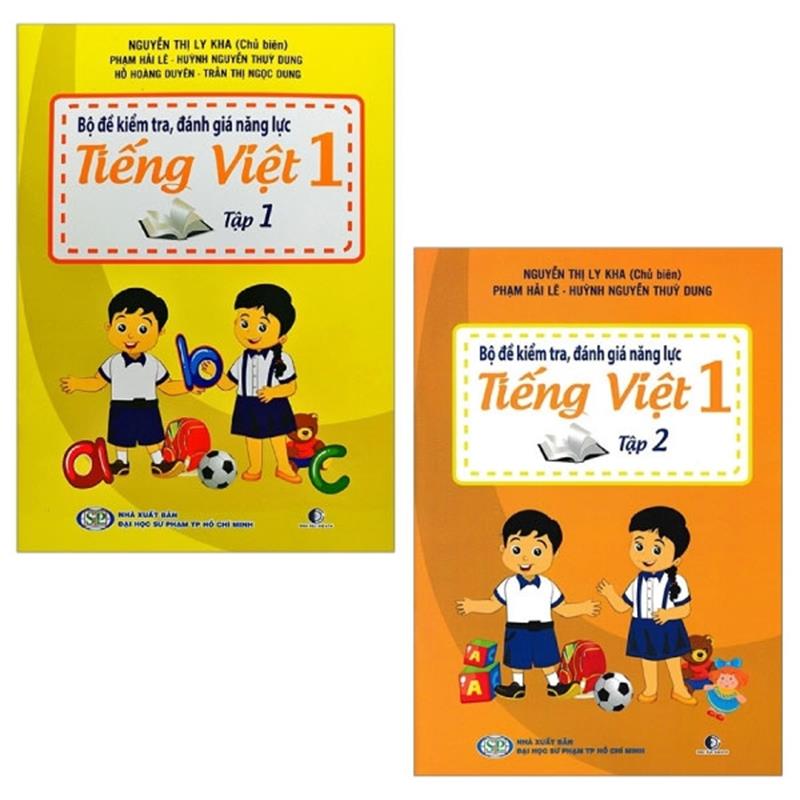 Sách Combo Bộ Đề Kiểm Tra, Đánh Giá Năng Lực Tiếng Việt 1: Tập 1 + 2 (Bộ 2 Tập)