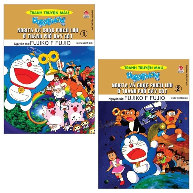 Sách Combo Doraemon Tranh Truyện Màu - Nobita Và Cuộc Phiêu Lưu Ở Thành Phố Dây Cót - Tập 1 Và 2 (Tái Bản 2019) (Bộ 2 Tập)