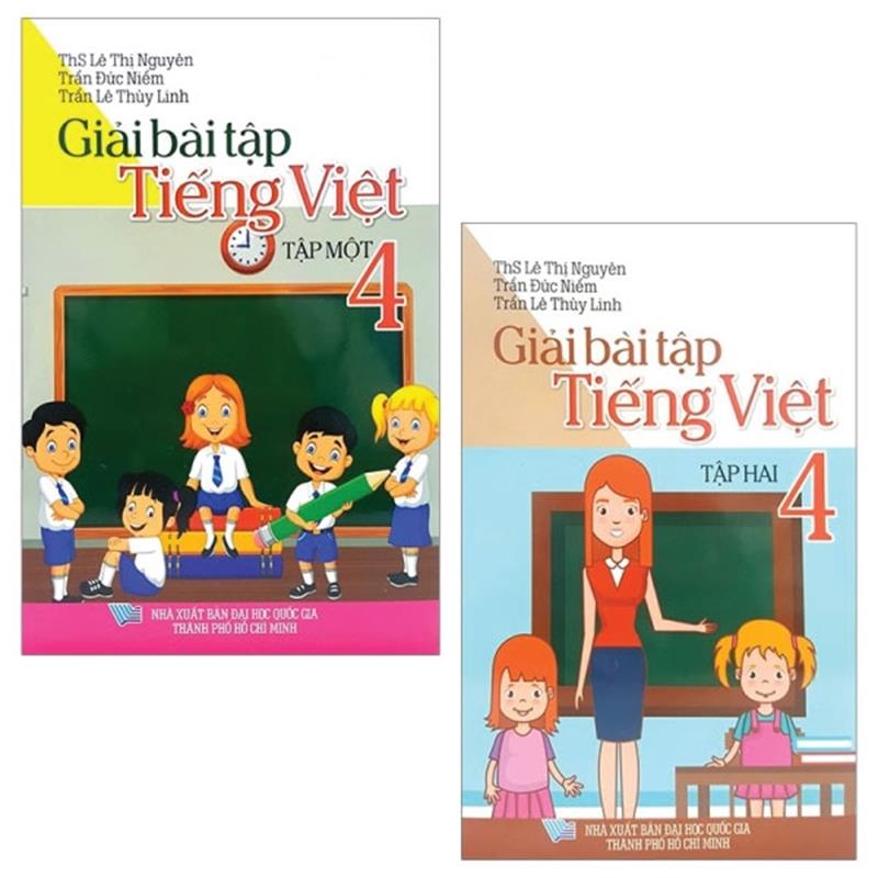 Sách Combo Giải Bài Tập Tiếng Việt 4: Tập 1 + 2 (Bộ 2 Tập)