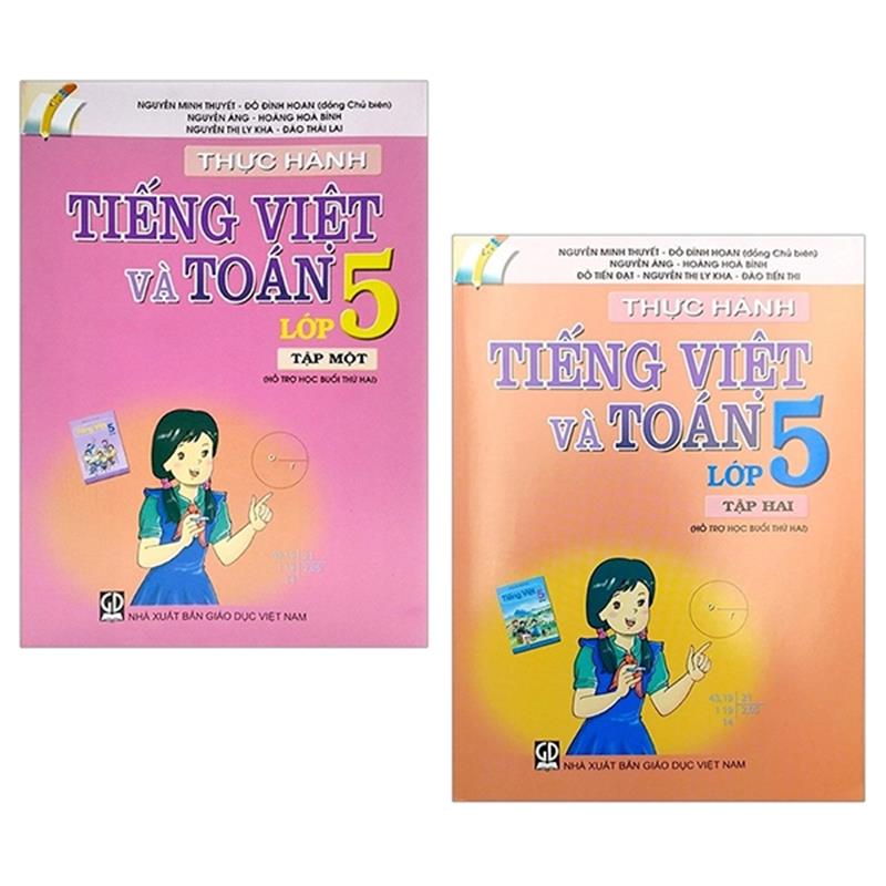 Sách Combo Thực Hành Tiếng Việt Và Toán Lớp 5: Tập 1 Và 2 (2020) - Bộ 2 Cuốn
