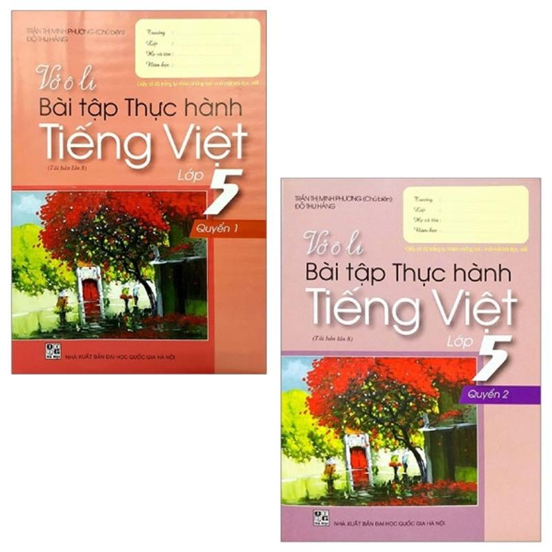Sách Combo Vở Ô Li Bài Tập Thực Hành Tiếng Việt Lớp 5: Quyển 1 + 2 (Bộ 2 Quyển)
