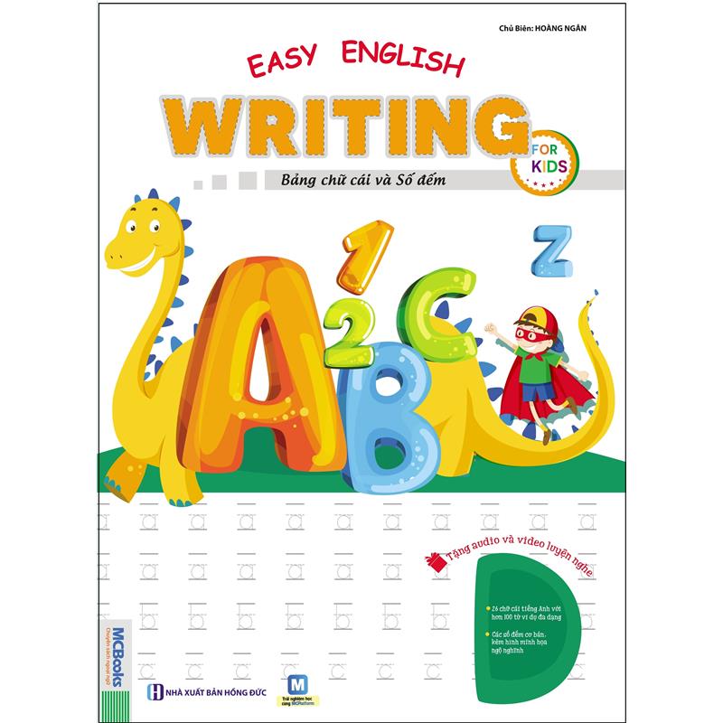 Sách Easy English Writing For Kids - Bảng Chữ Cái Và Số Đếm Cho Trẻ