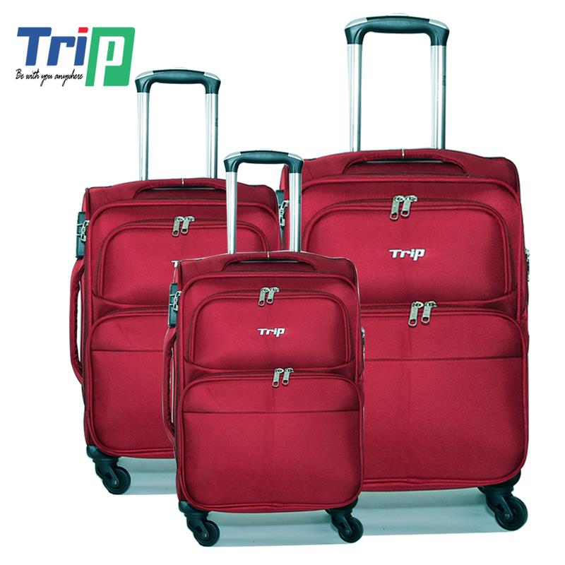 Set 3 Vali du lịch cao cấp TRIP - Size 50 + 60 + 70 - Đỏ - P036-SET