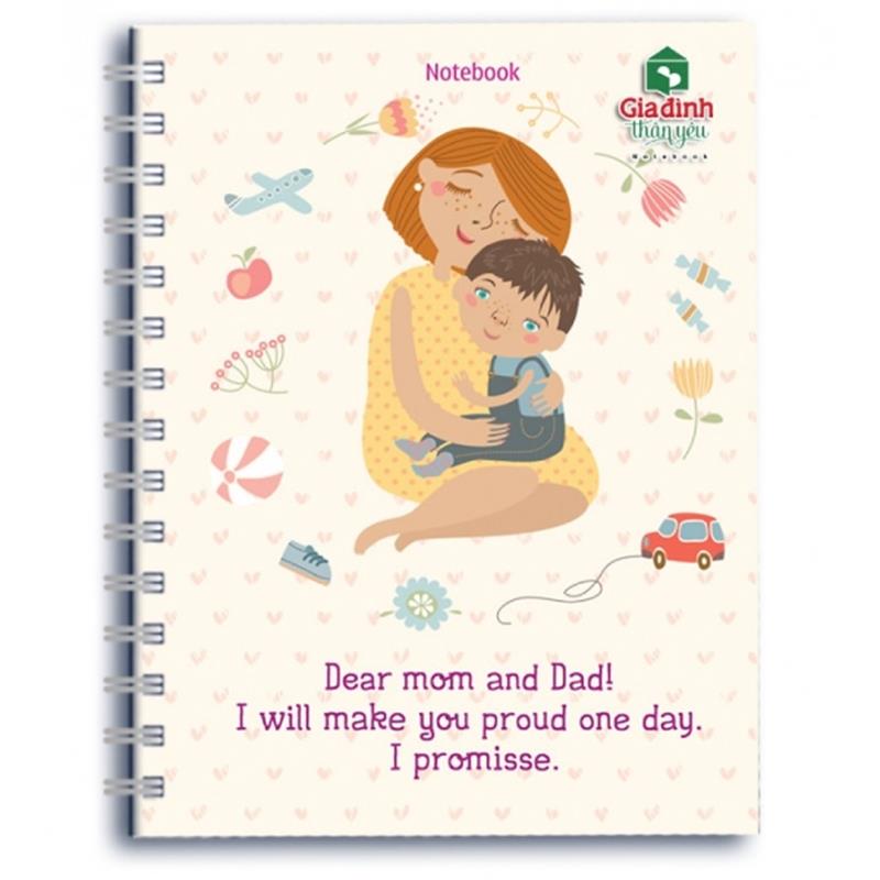 Sổ Lò Xo Notebook Minh Long - Dear Mom And Dad - GĐTY-06