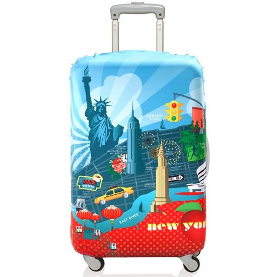 Túi bọc vali LOQI Prima Large Luggage Cover size L - New York - 4260317650411
