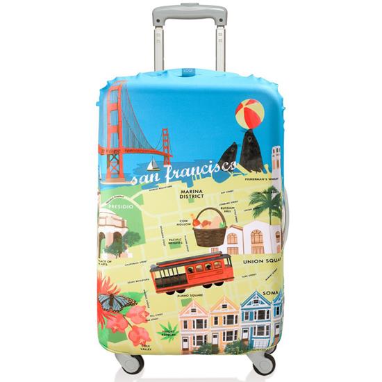 Túi bọc vali LOQI Prima Large Luggage Cover size L - San Francisco - 4260317650435