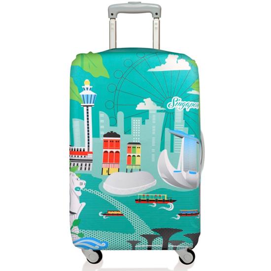 Túi bọc vali  LOQI Prima Medium Luggage Cover size M - Singapore  - 4260317651616