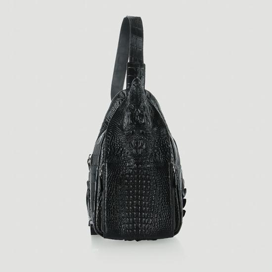 Túi đeo chéo trước nam da cá sấu Huy Hoàng đầu cá sấu HH6289