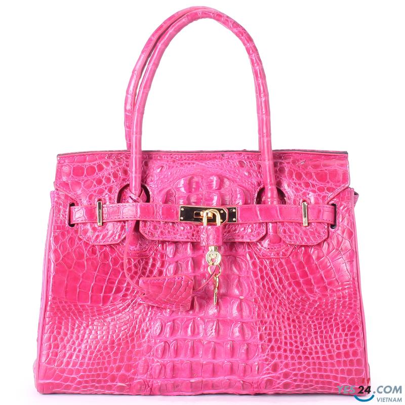 Túi xách nữ da cá sấu Huy Hoàng cao cấp màu hồng - HH6221