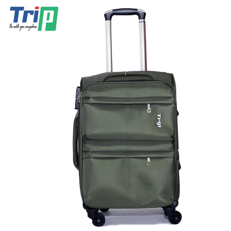 Vali du lịch vải cao cấp TRIP - Size 50 - Xanh rêu - P-033-50