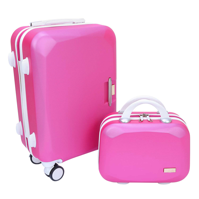 Vali nhựa cao cấp Doma 25 Inch (Kèm túi nhỏ) - Pink - DH814-PINK