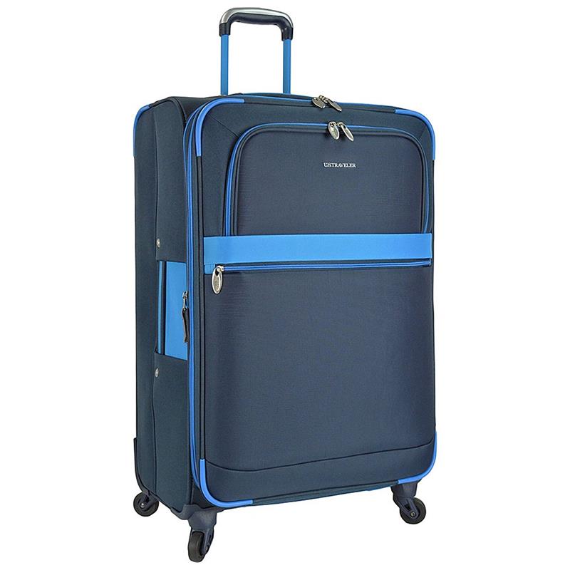 Vali Travler's Choice Alamosa 55cm 600D Polyester Luggage - Navy - TC08059N22