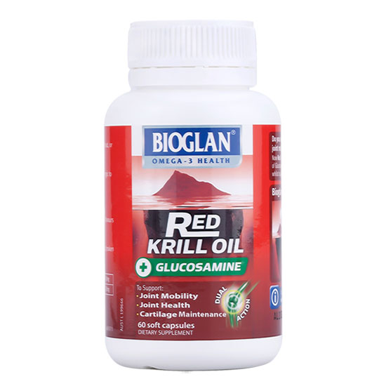 Viên bổ khớp cao cấp Bioglan Red Krill Oil and Glucosamine