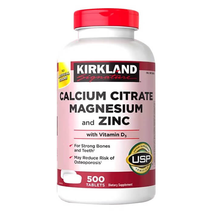 Viên Uống Bổ Xương Khớp Kirkland Calcium Citrate Magnesium And Zinc 500 Viên