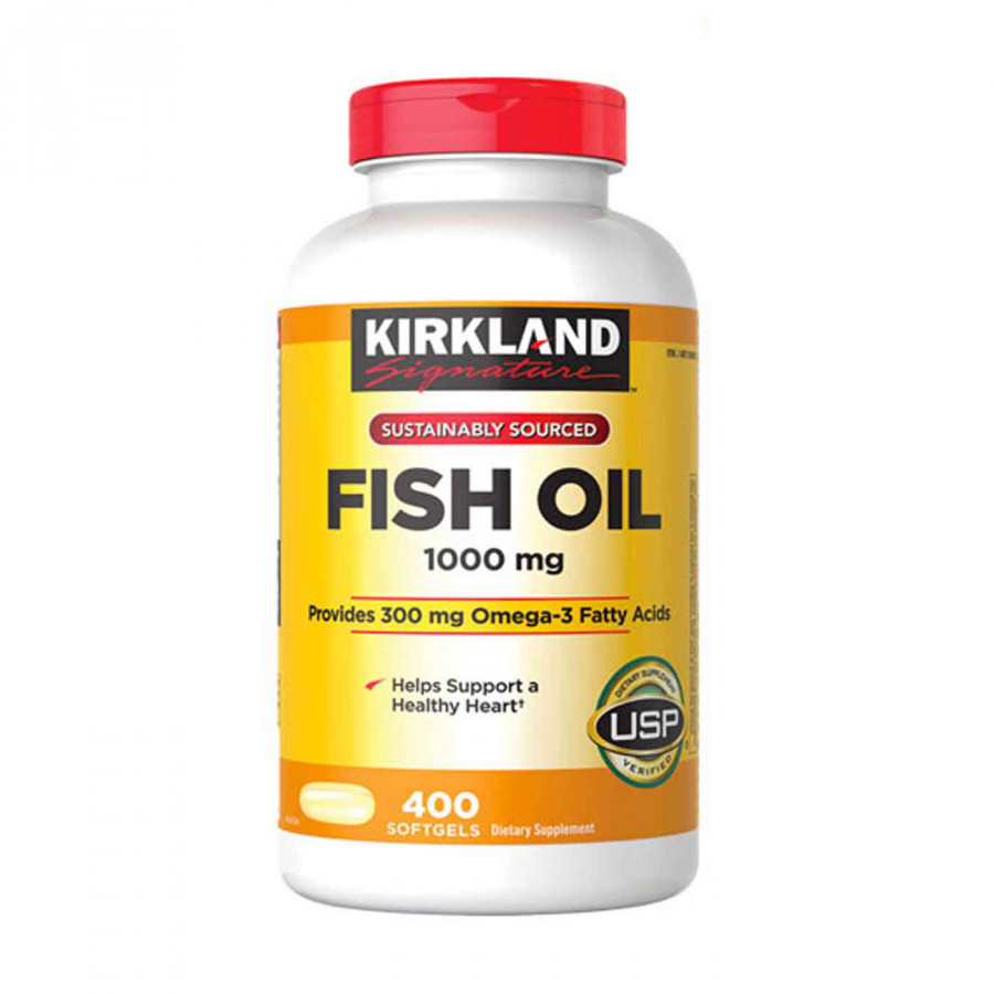 Viên Uống Dầu Cá Kirkland Signature Omega 3 Fish Oil 1000mg (400 Viên)