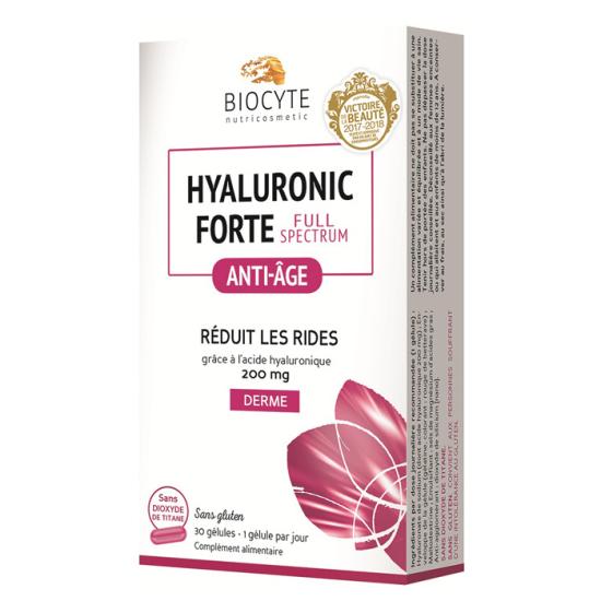 Viên uống giảm nhăn, cung cấp độ ẩm da Biocyte Hyaluronic Forte Full Spectrum 2 vỉ x 15 viên