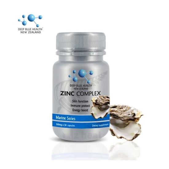 Viên Uống Kẽm Deep Blue Health Zinc Complex: tăng đề kháng, trị mụn (60 viên)