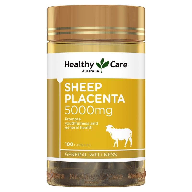 Viên uống nhau thai cừu Healthy Care Sheep Placenta 5000mg 100 Viên