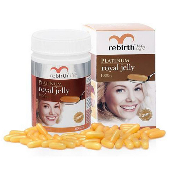 Viên Uống sữa ong chúa Rebirth Platinum Royal Jelly 1000 mg