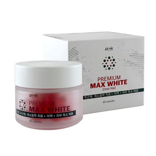 Viên uống trắng da Genie Premium Max White 60 viên đỏ - 2096048