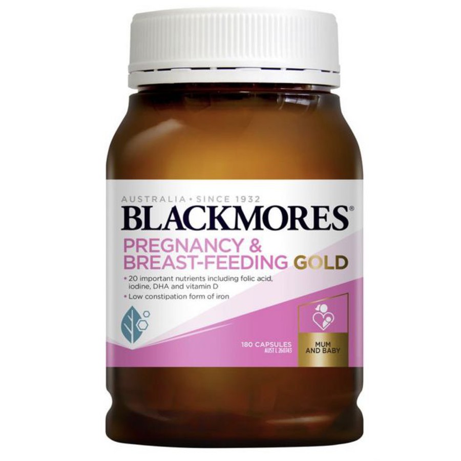 Vitamin tổng hợp Blackmores Pregnancy & Breast-Feeding Gold bổ sung dưỡng chất cho bà bầu và mẹ sau sinh 180 viên